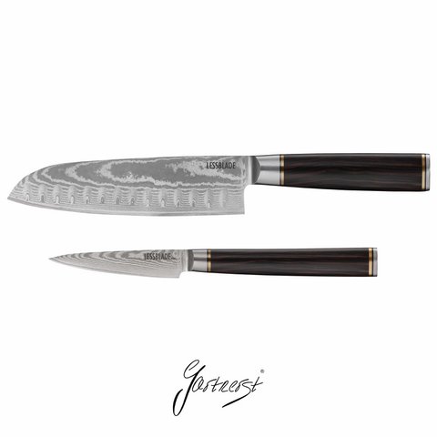 Gartnerst® BUNDLE Santoku Knife "LESSBLADE" & Paring Knife "LESSBLADEmini"