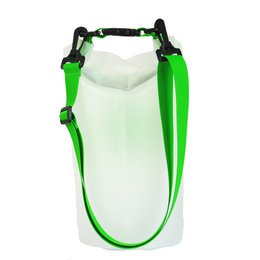 TOWEL TO GO Roll N Go Dry Bag 5L | Wasserdichte transparente Strand-Pool-Surftasche | Grün