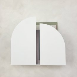 Wall magazine holder BAUHAUS, white, black, grey, beige