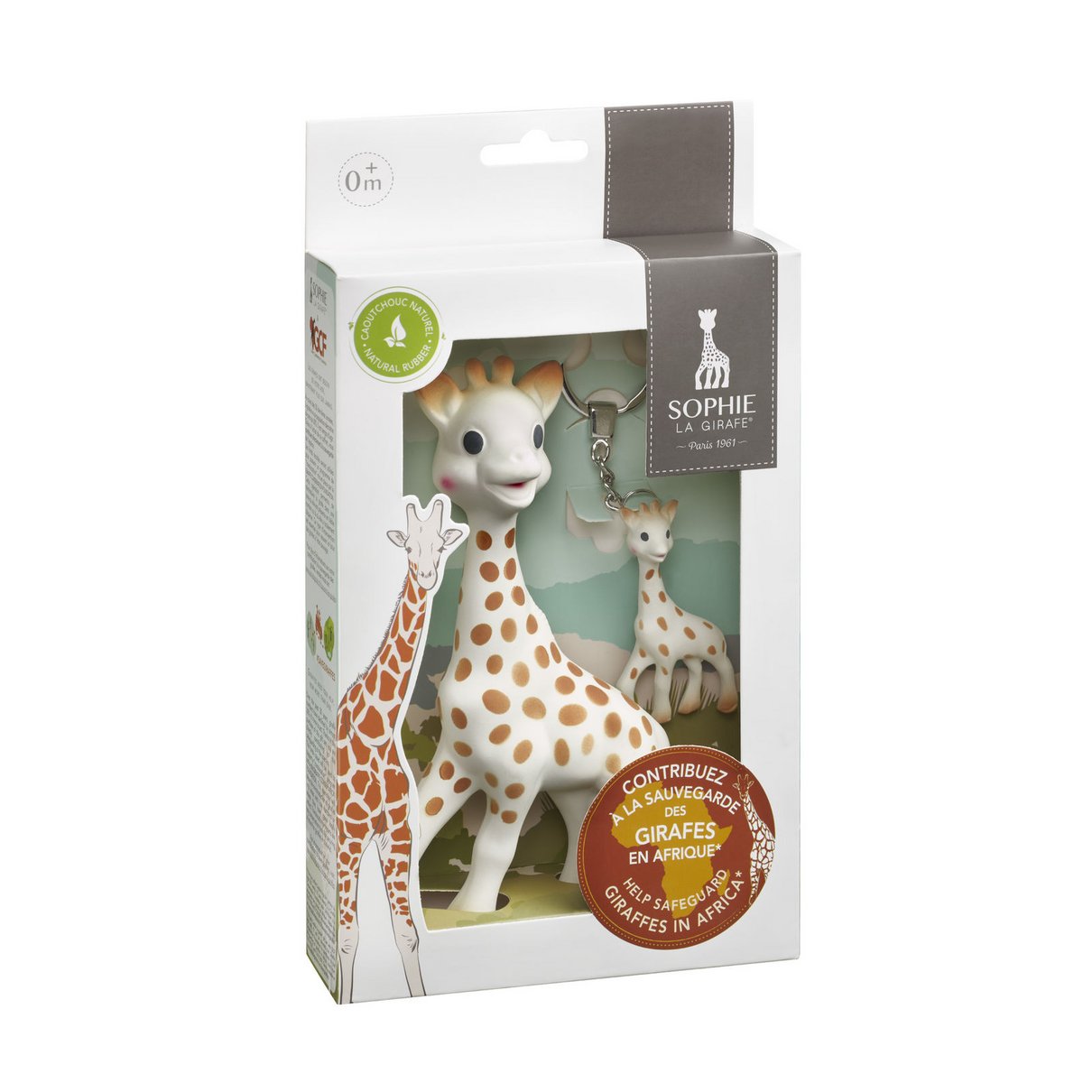 Sophie la giraffa + portachiavi Save the Giraffes set