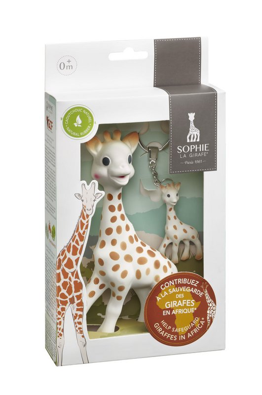 Sophie giraffen + nøglering Save the Giraffer sæt