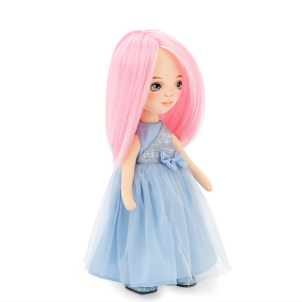 Soft toy, Sweet Sisters - Billie in a Blue Satin Dress + bonus accessories set (35cm)