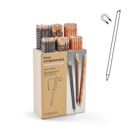Display vol met 120 magneetpotloden - grafisch + gratis display
