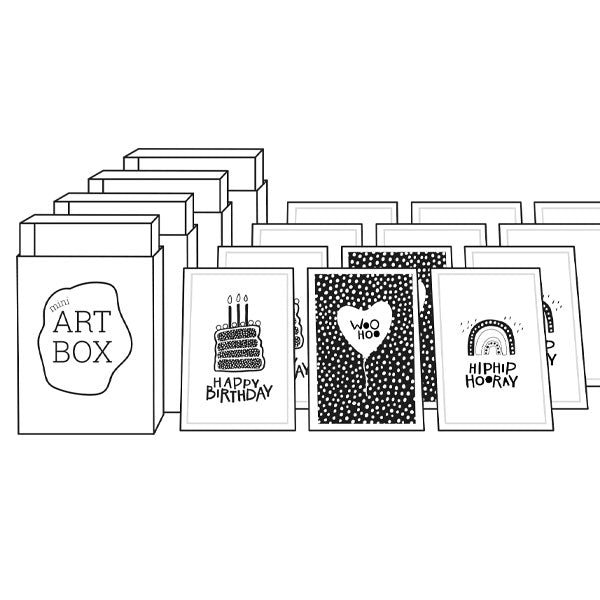 DIY Mini Art - Joyeux Anniversaire (4 pcs)