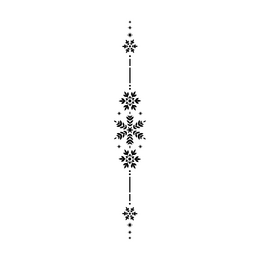 Midlertidig tatovering Sioou - Path of snowflakes x5