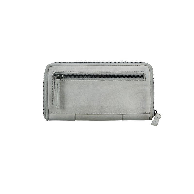 CLASSIC ZIP WALLET Geldbörse Leder grey