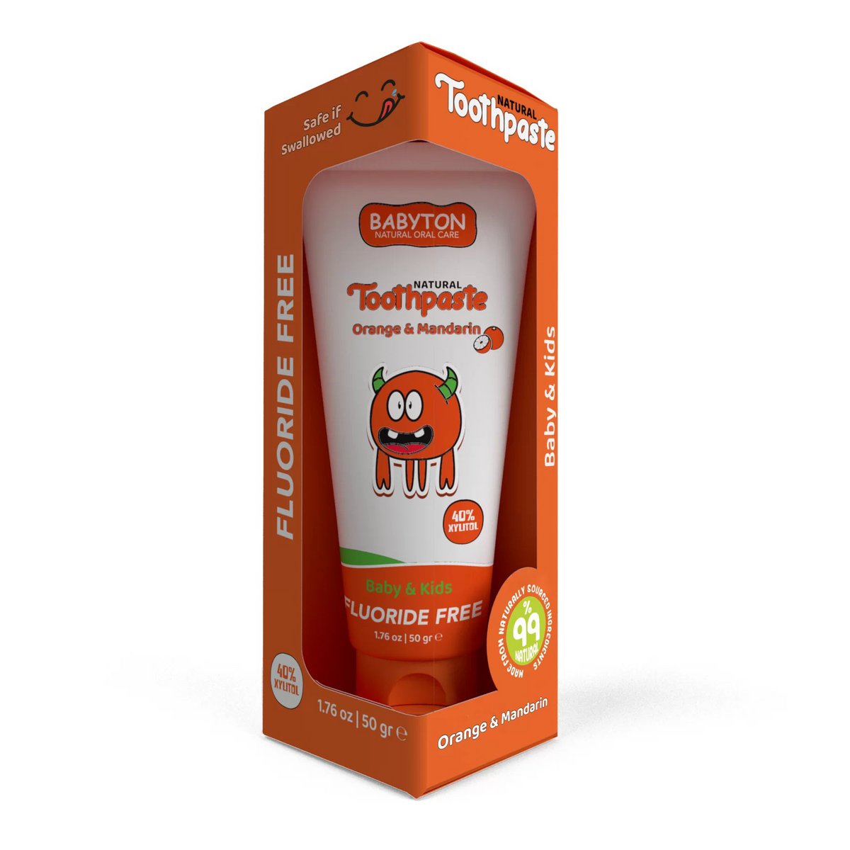 Babyton Natural toothpaste with orange and mandarin taste 50g