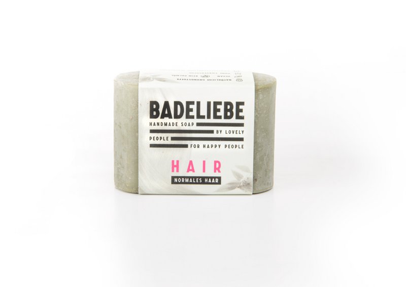 BADELIEBE HAIR - Solid shampoo for normal hair with green clay