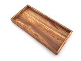 Rectangular shelf L. 37 cm Tray Top in olive wood