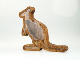 Piggy Bank Kangaroo Braune Farbe