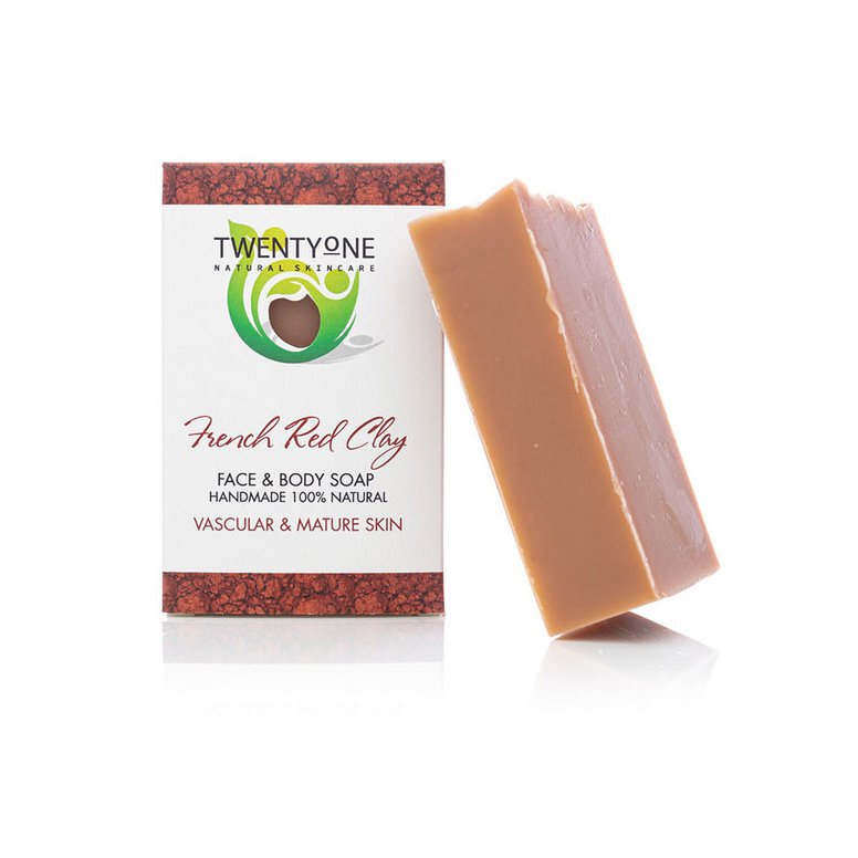 Red French Clay Soap 120g