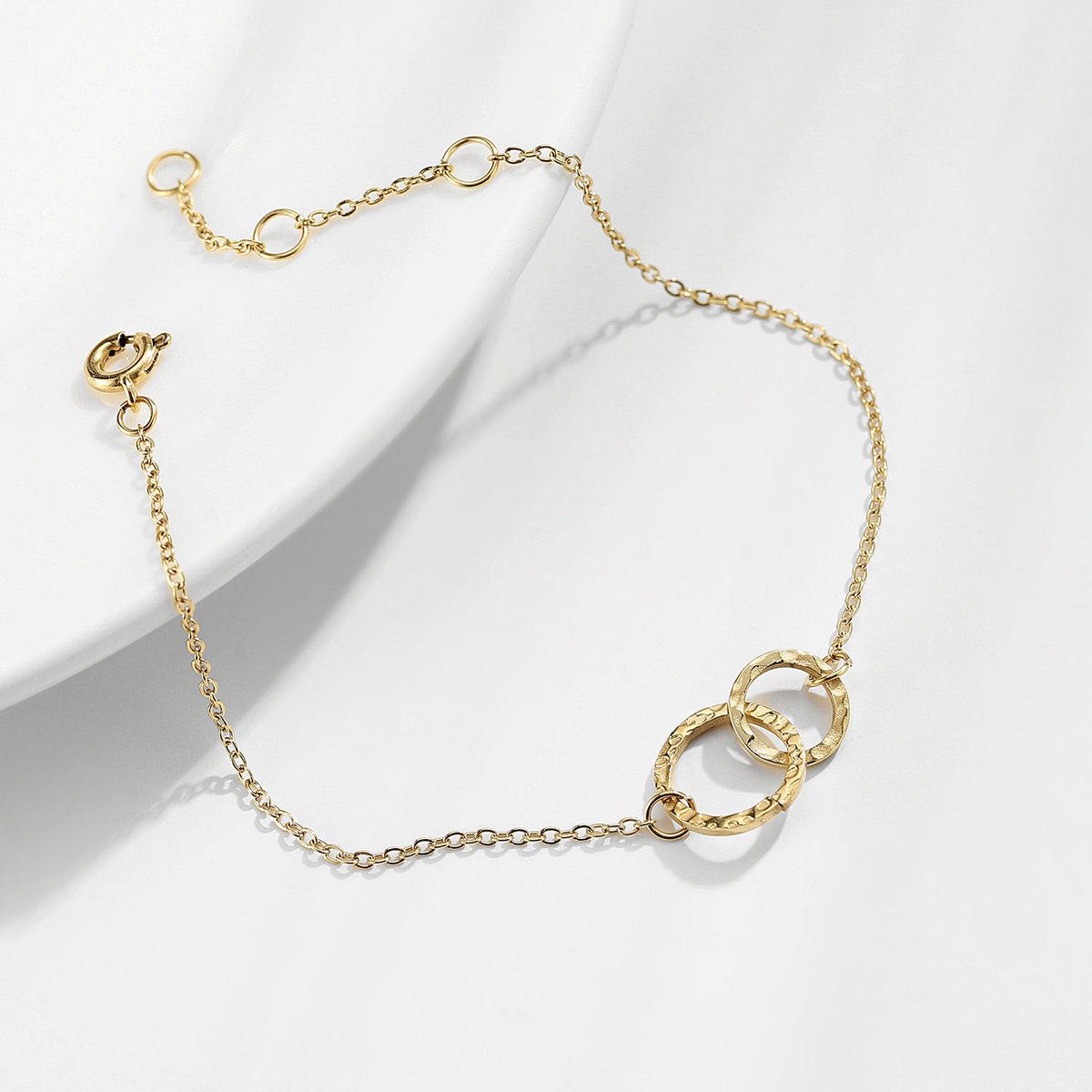 Bracelet "DOUBLE CIRCLE" Gold Plated