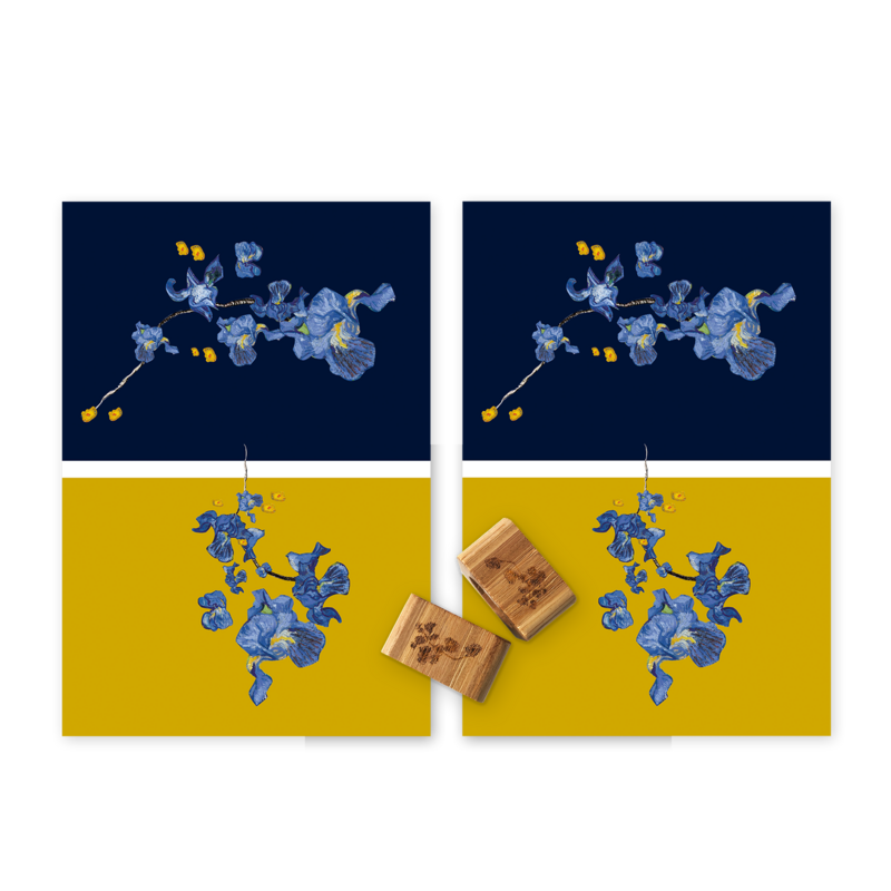 Hendrik '' Dine wih Iris '2 Servietten Van Gogh