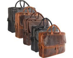 Arrigo Laptoptas 17 inch Cognac