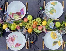 Botanical Wonders - Set of 4 dinner plates
