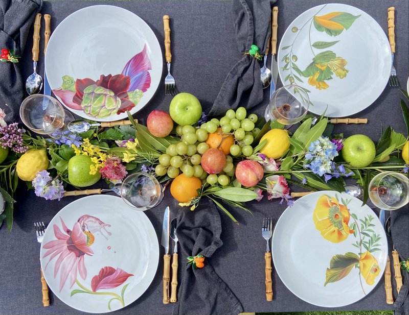 Botanical Wonders - Set of 4 dinner plates