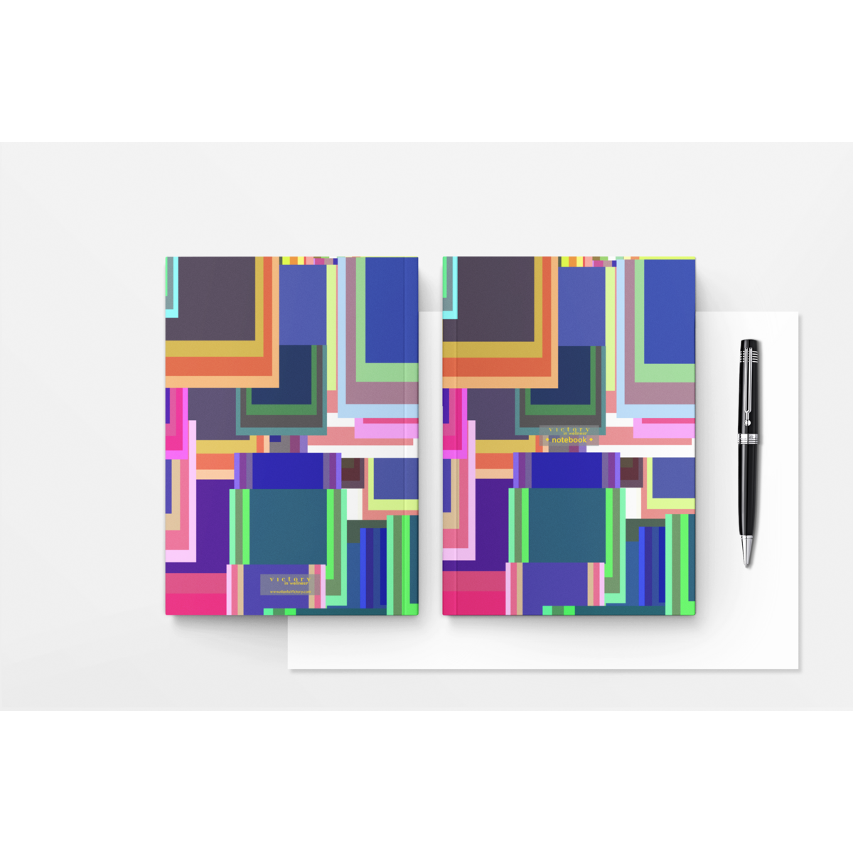 Cuadernos Rise Abstract Pattern para escribir y escribir en diario, juego de papelería colorido con diseños únicos, perfecto para tomar notas y dibujar | de Victory In Wellness