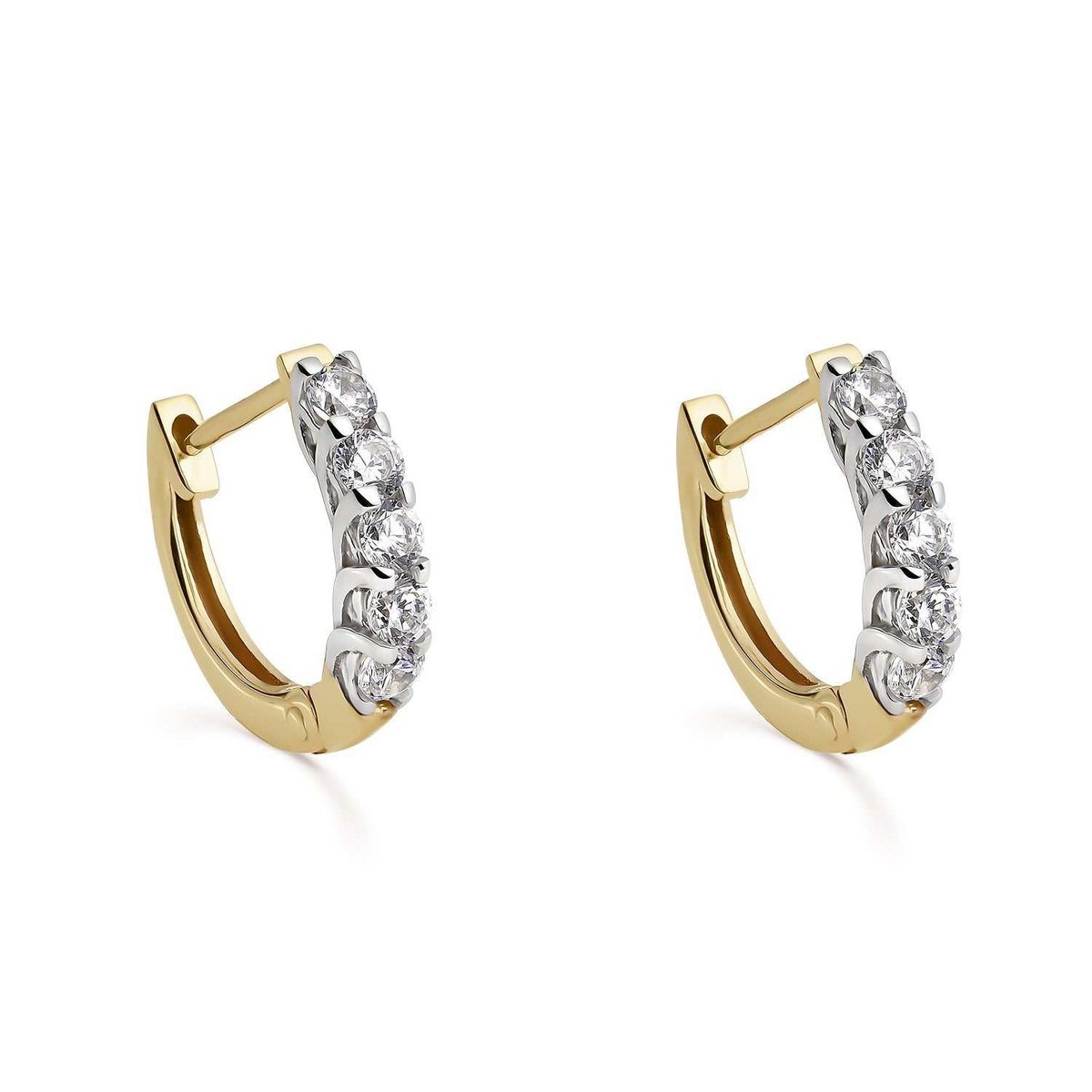 Zweifarbige Goldreifen mit Diamanten 0,35 ct HSI2