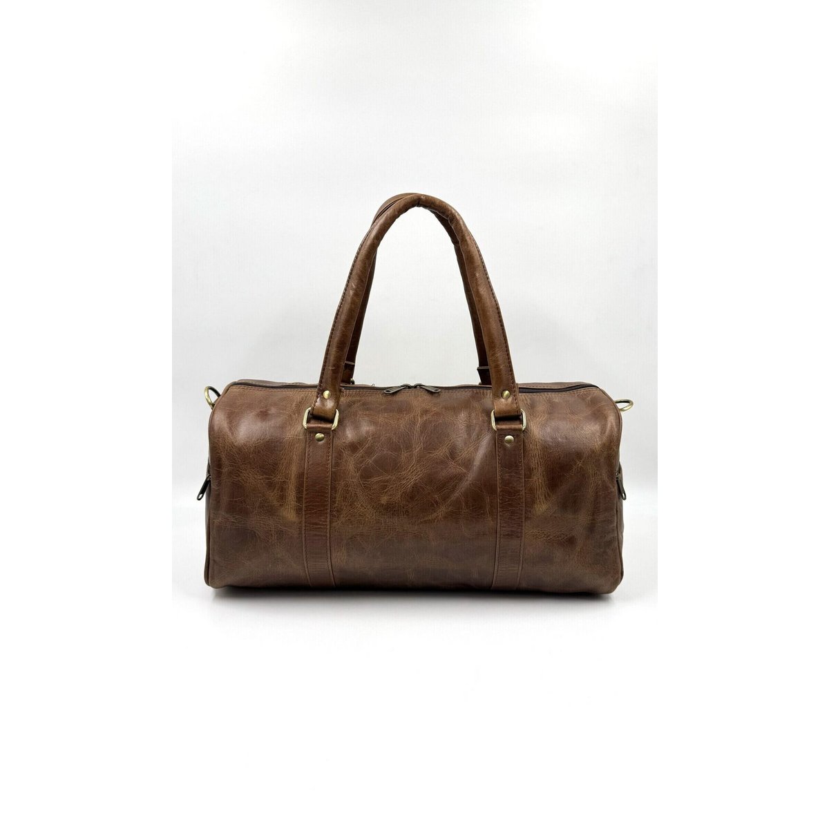 Håndlavet rejsetaske i brunt læder – Artisan 42 cm "City-Lite" Weekender & Compact Unisex Duffle