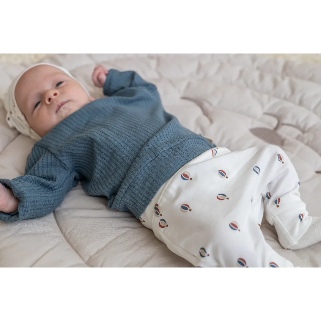 Chemise bébé bleu gaufré