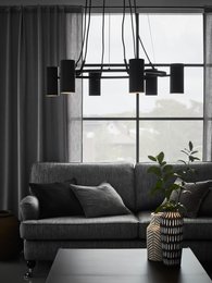 PORTO Pendelleuchte 6L Schwarz