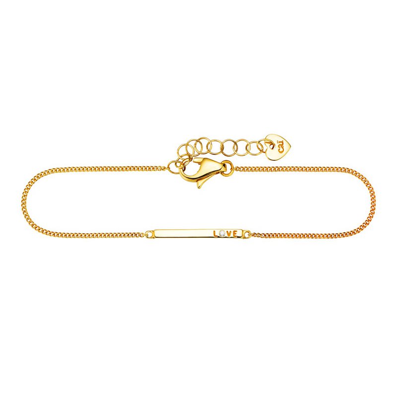 Armbind 925/- Sterling Silber vergoldet Zirkonia
