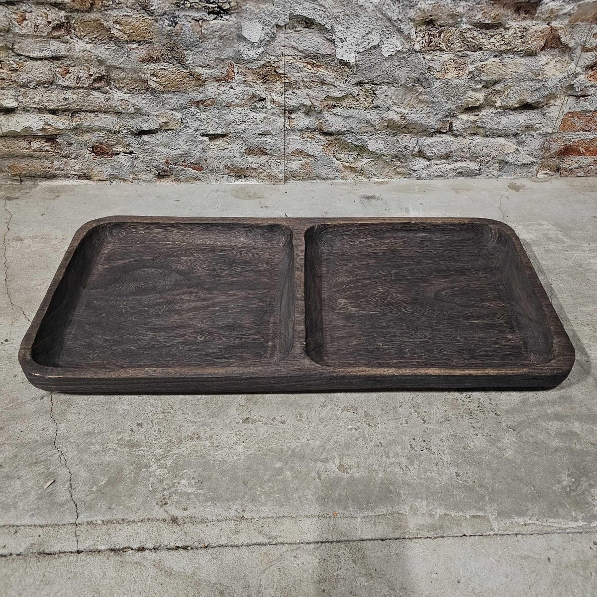 Wood plateau 2 vak 67x32x4cm (19501)