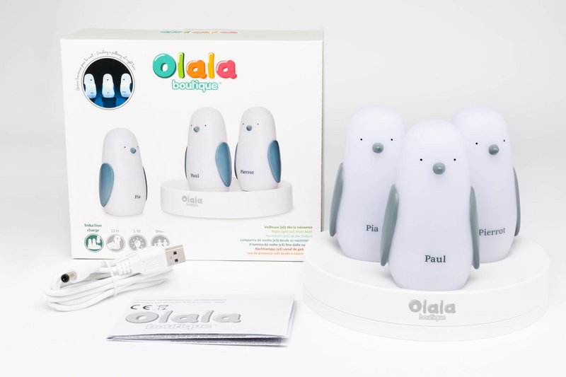 Path of Light - Penguins Paul, Pia & Pierrot - Induction Charging - White