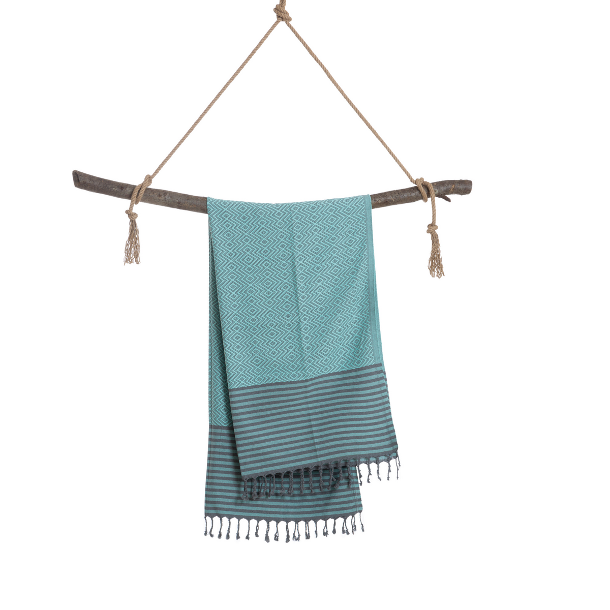 Telo mare SAHARA in cotone Hammam – Leggero – Menta - 180x100 cm