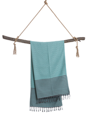 Telo mare SAHARA in cotone Hammam – Leggero – Menta - 180x100 cm