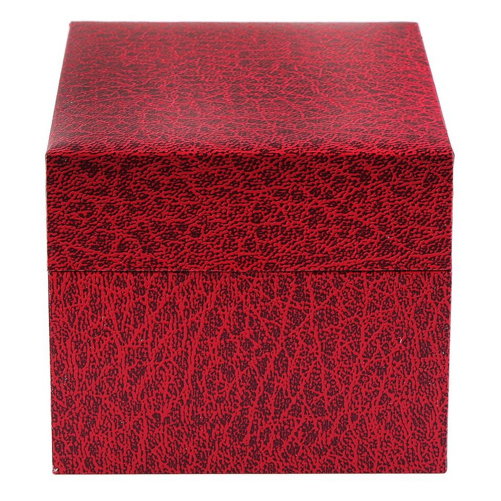 Watch folding box, cardboard, red, 7.5 cm x 9 cm x 11 cm