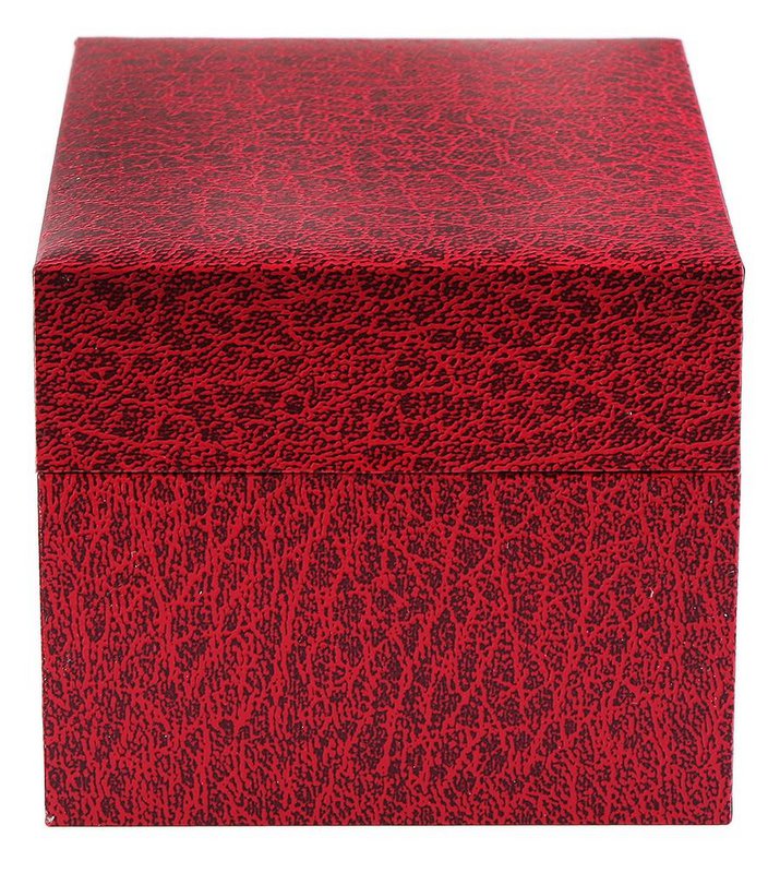 Watch folding box, cardboard, red, 7.5 cm x 9 cm x 11 cm