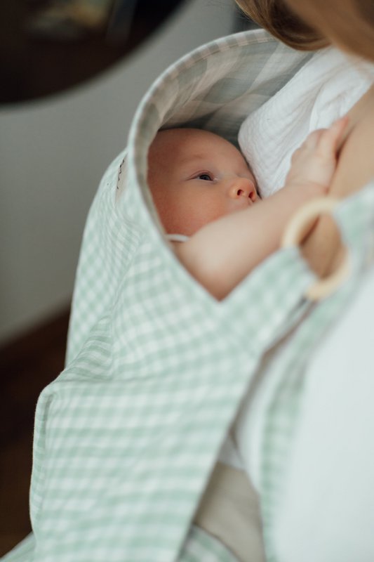 Weź pokrywę pielęgniarską, lekka mięta gingham