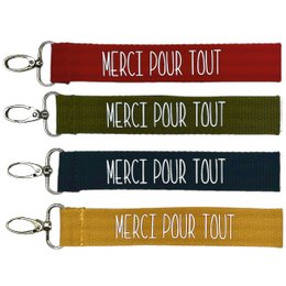 Strap key ring, “Thank you for everything”