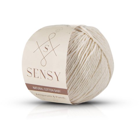 Sensy Premium Natural Baby Cotton 100% Soft Cotton Yarn for Amigurumi Knitting and Crochet