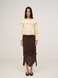 Chocolat Brown Lace Skirt