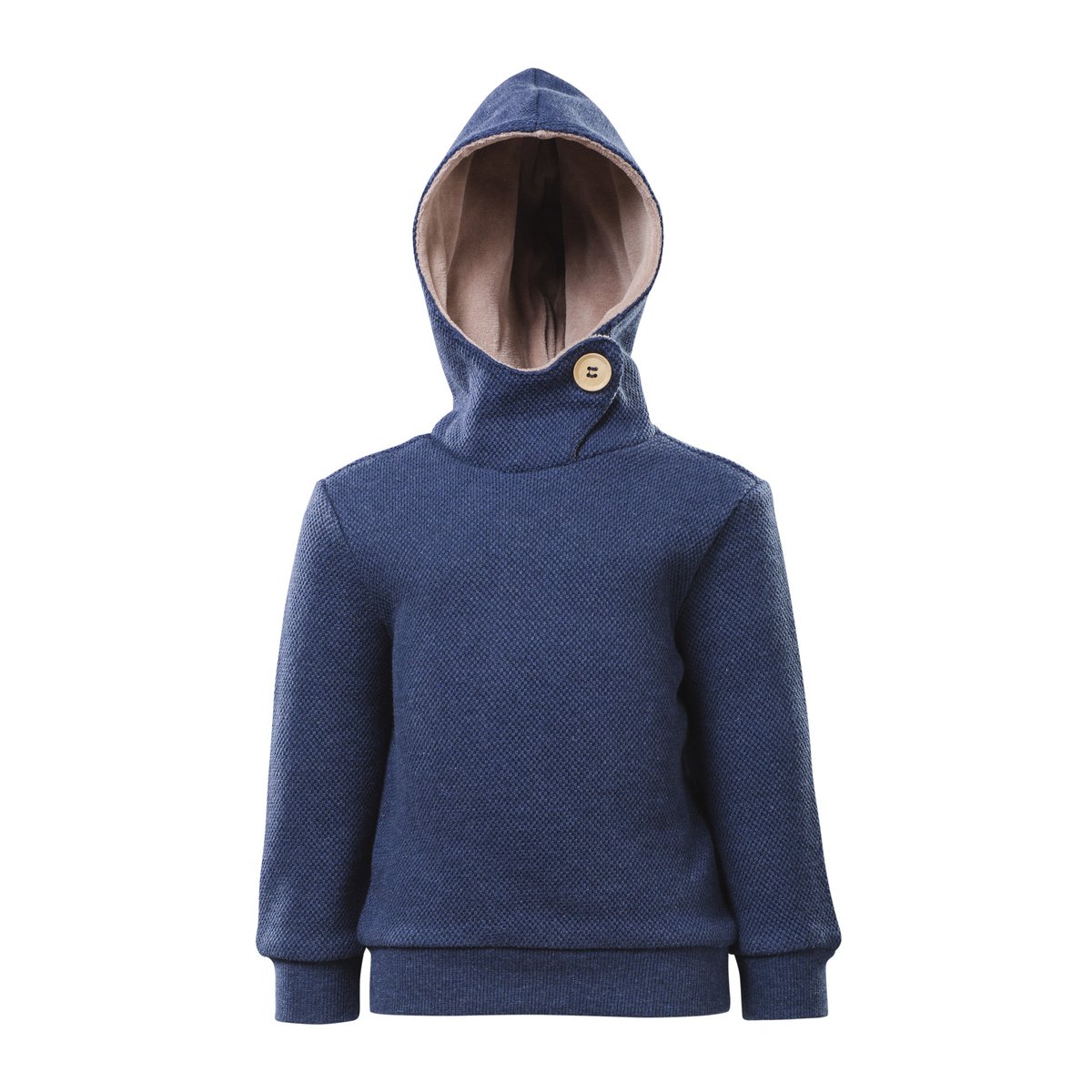 Sudadera con capucha, mezcla de mezclilla oscura