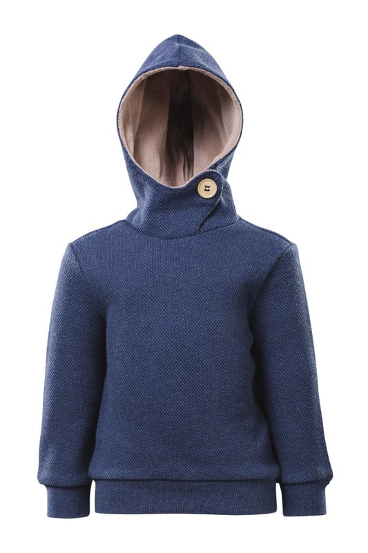 Bluza z kapturem, Ciemny Denim Melanż