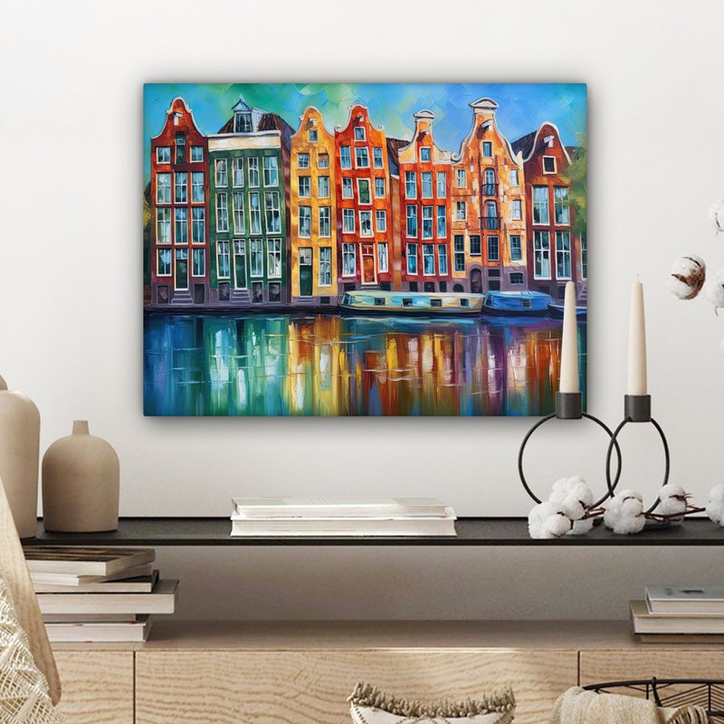 Canvas Painting - Wall Decoration Amsterdam - Oil - Grease - Painting - Art - Wall Decoration Living Room - Bedroom Decoration - Room Accessories - Canvas Paintings