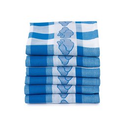 Træsko Blå - Viskestykkesæt - 6 stk - Twentse Damask