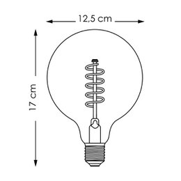 Home Sweet Home dimmbare LED Globe Spirale E27 G125 4W 140lm 1800K Gold