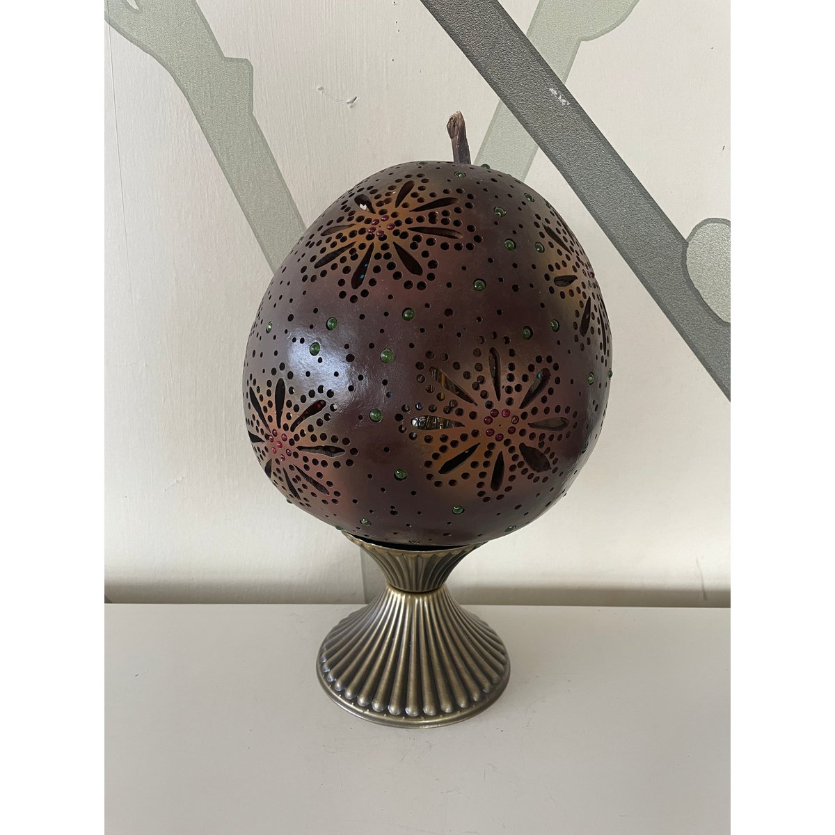 Gourd Lamp - Flowers -1