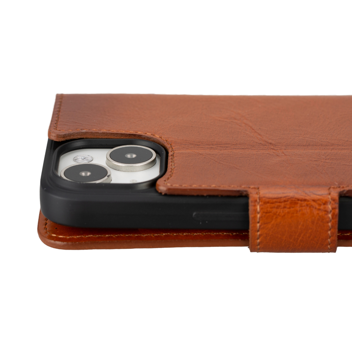 Custodia per telefoni iPhone 15 Plus Cognac Brown