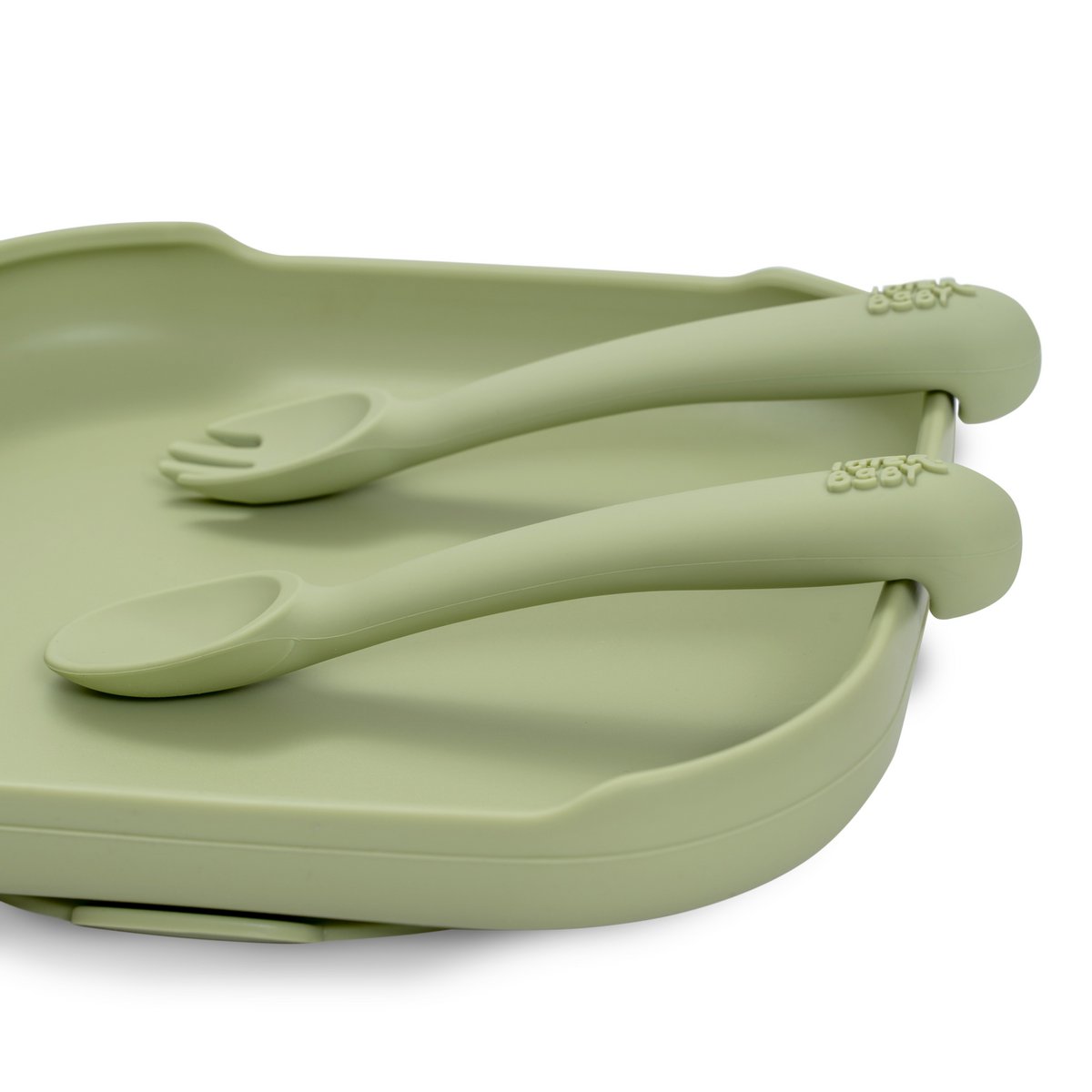 Siliconenlepel en vork van Olive Green