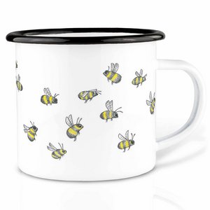 Enamel cup – swarm of bees