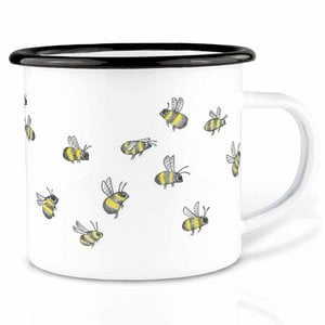 Enamel cup – swarm of bees
