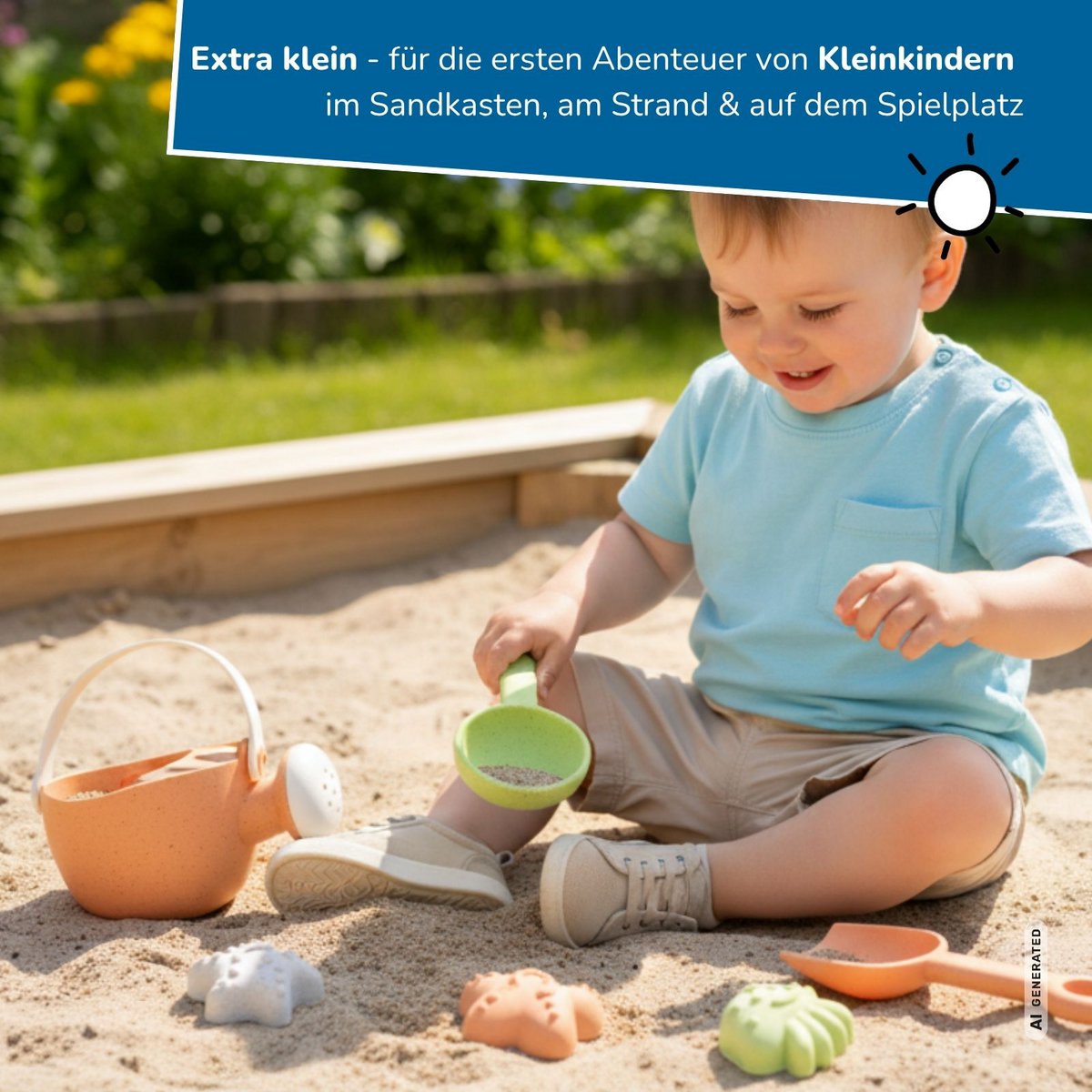 Moja pierwsza zabawka do piasku dla niemowlaka, 7 szt. Mini zestaw do zabawy w piasku z konewką, plastikowa mieszanka słomy pszennej