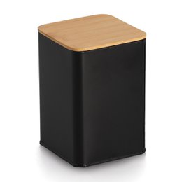 Opbevaringsglas med bambus låg, 1100 ml, metal