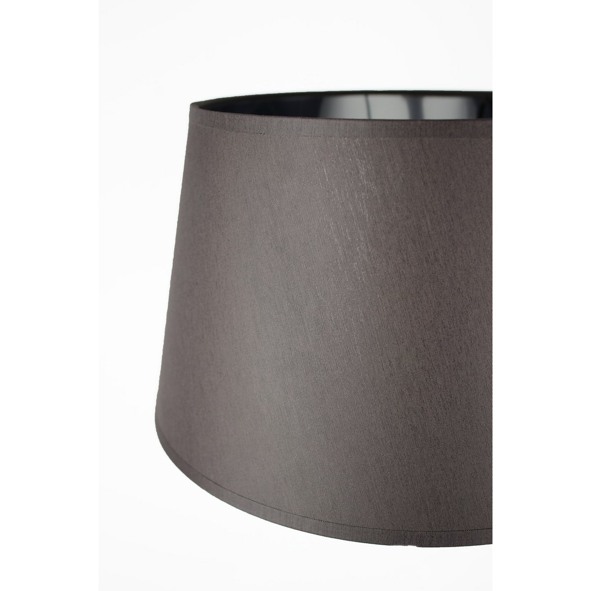 Lampenkap stof donkergrijs/binnenkant zilveren kap 25/20/15 cm