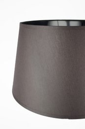 Lampenkap stof donkergrijs/binnenkant zilveren kap 25/20/15 cm